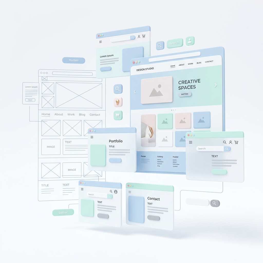 Web Design & Development Illustration